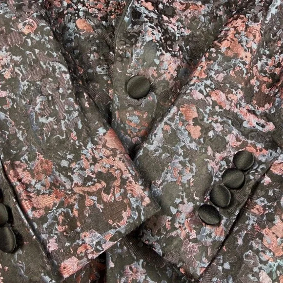 Jos. A. Bank Mens 40R Slim Fit Jacquard Floral Dinner Jacket Pink Pink Blue - Picture 2 of 12